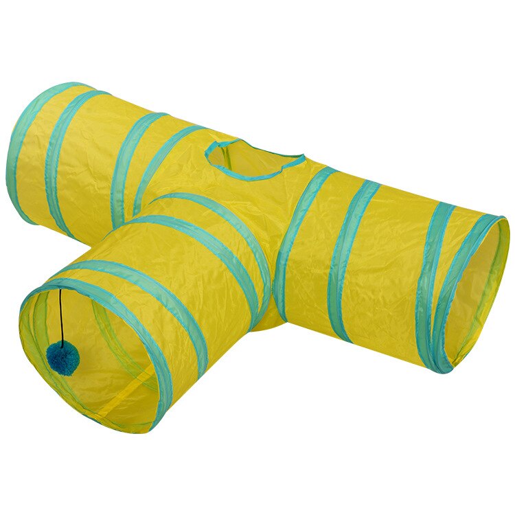 foldable pet tunnel multi-channel cat dog tent S type cat four way toy 2-5 hole channel portable reliable Four Seasons: 3B