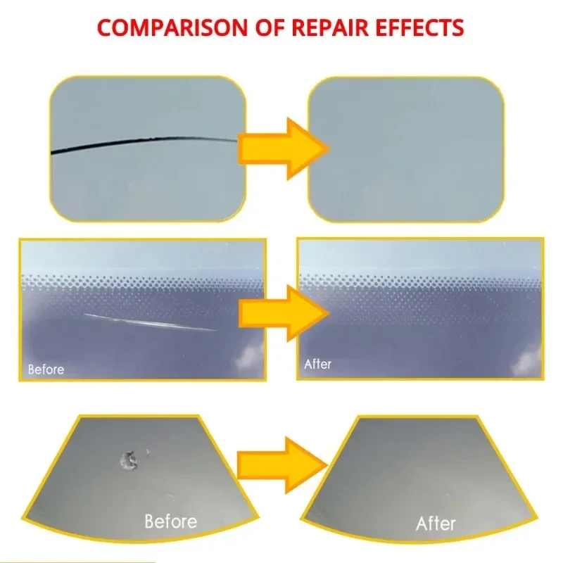 1Set Voorruit Reparatie Agent Auto Glas Kras Repareren Vloeistof Hars Nano Raam Crack Reparatie Agent Venster Scheuren Onderhoud Tools