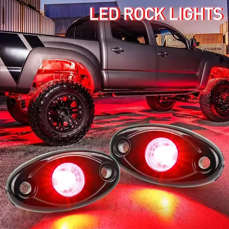 4/8 PCS Universal Underglow LED Lights Kit Kit Diode rock light 12v for cars pickup trucks Waterproof chassis decorative light: 8000K White Blue / 4500K