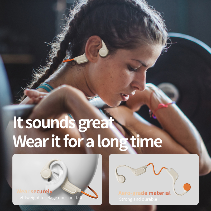POLVCDG-X15 Przewodzenie kostne Pamięć 32G Bezprzewodowy zestaw słuchawkowy Bluetooth Wiszące ucho Wodoodporny zestaw słuchawkowy rowerowy IPX5 z mikrofonem