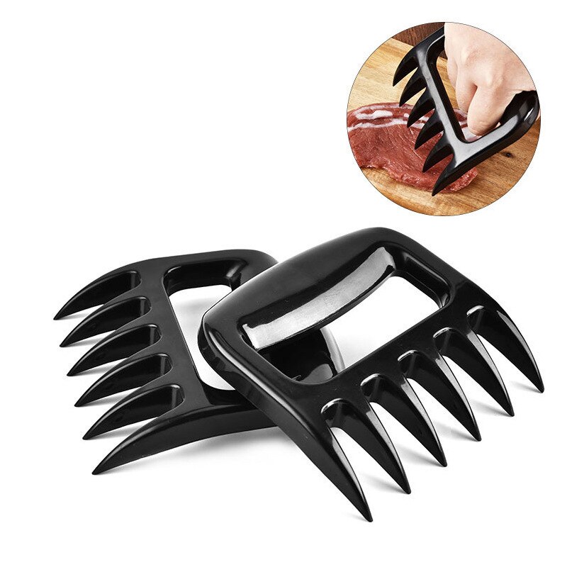 2pcs Meat Shredder Barbecue Fork Bear Claw Meat Separator Handle Kitchen Food Fork Meat Slicer BBQ Grill Meat Handler Kitchen: Default Title