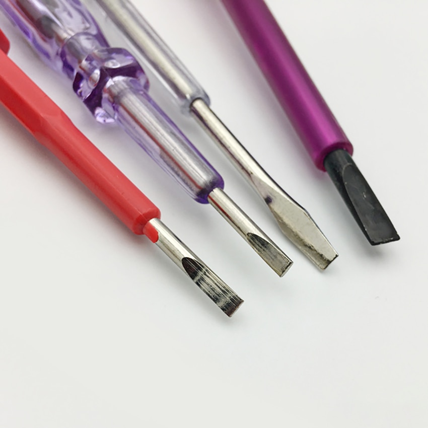 Dual-use Slotted Screwdriver Test Pencil Durable Test Pencil Electric Test Tester Multifunction Electrician Test Pen tool 5 type