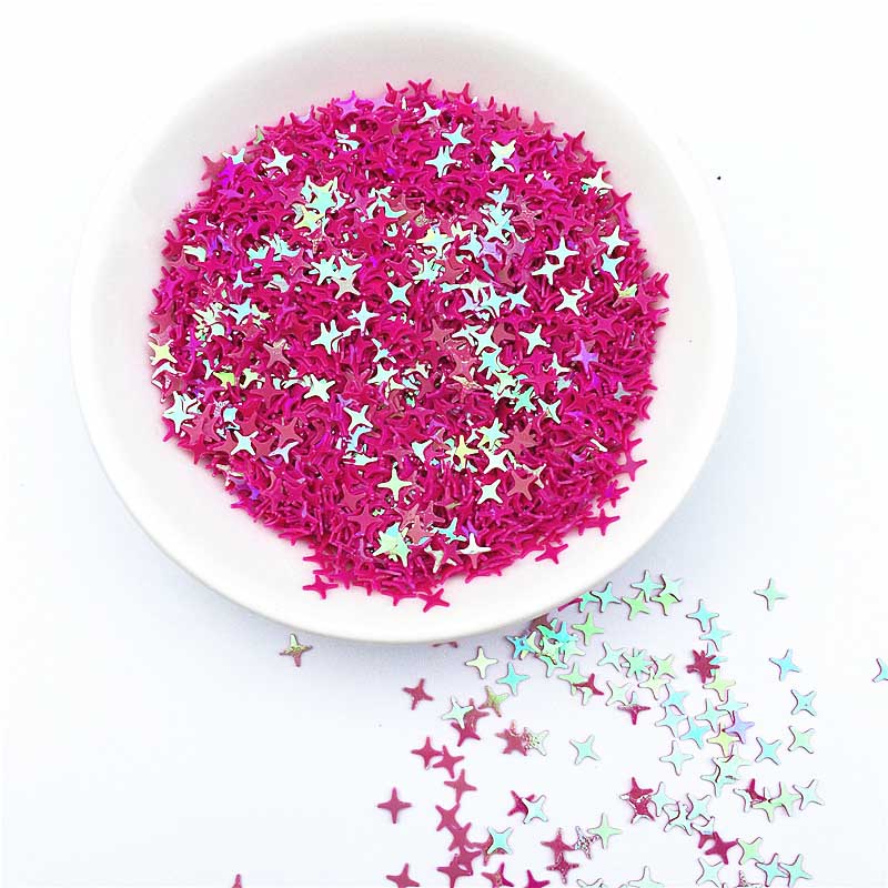 4 mm vierpuntige ster kruis ster pailletten pvc kristal modder flitsende nagels schoonheid make-up kralen bruiloft feest gooien confetti  jj350: 12