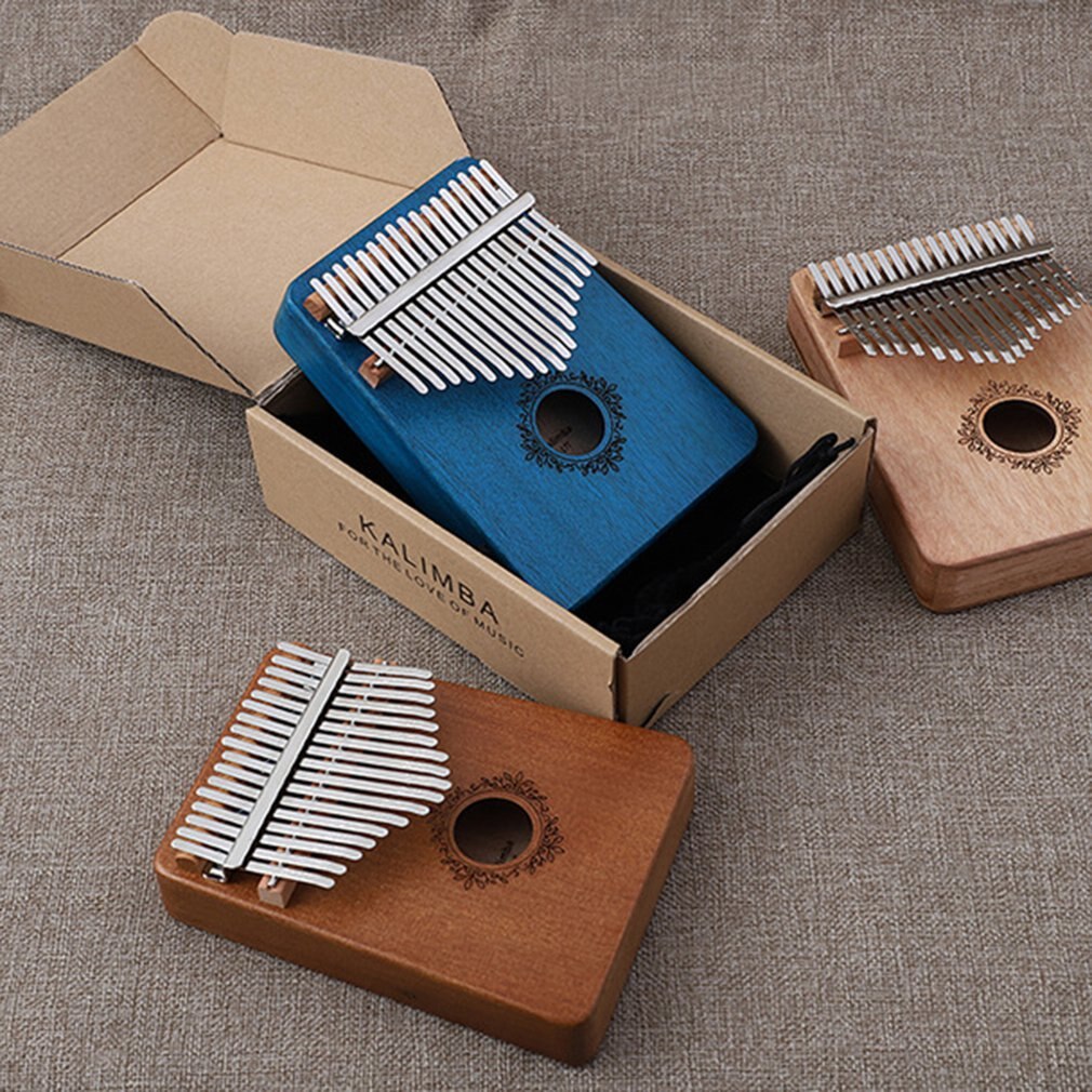 Kalimba Daumenklavier - 17 Tasten - Mahagoni - Klarer Melodischer Klang - Tragbar