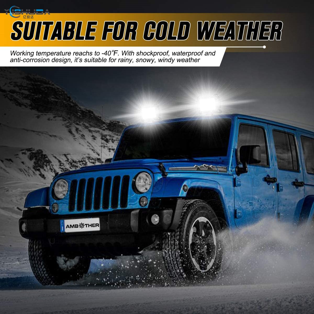 1PCS LED light 60W 120W LED Work Light Bar Square Spotlight 12V -30V Offroad LED Light Bar For Truck Offroad 4X4 4WD Car SUV ATV