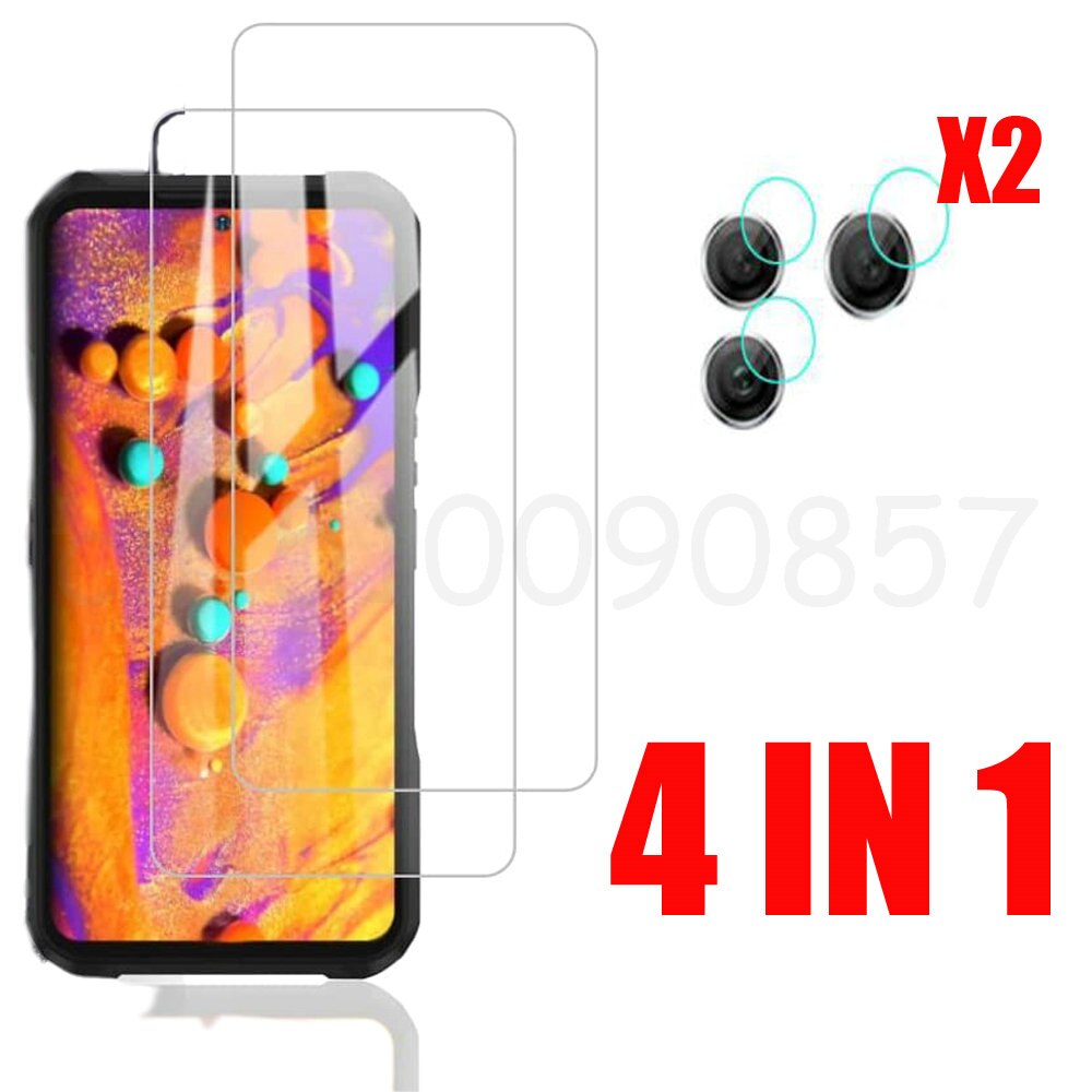 3 in 1 Glass For Doogee V20 Dual 5G Tempered Glass Camera Lens Protective Film For Doogee V20 Screen Protector: 2 glass 2 lens