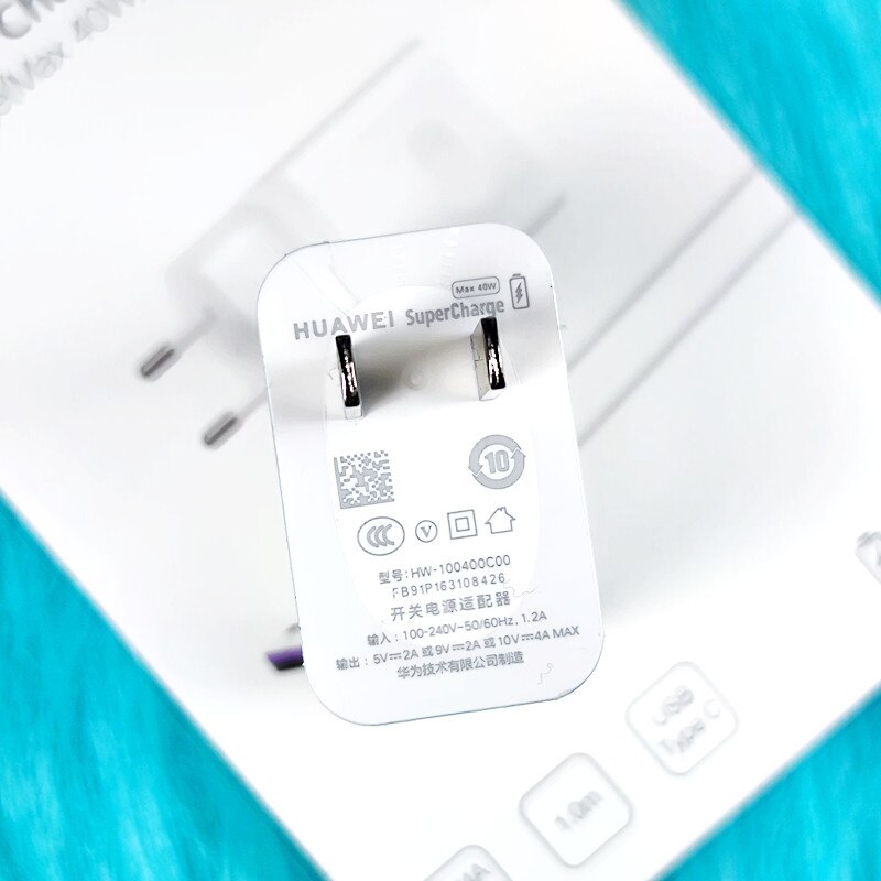 Original Huawei 40W Aufzurüsten USB Schnelle Ladegerät 10V 4A Adapter 5A Typ C Kabel für Honor 10 Magie p20 P30 pro p40 pro mate 30