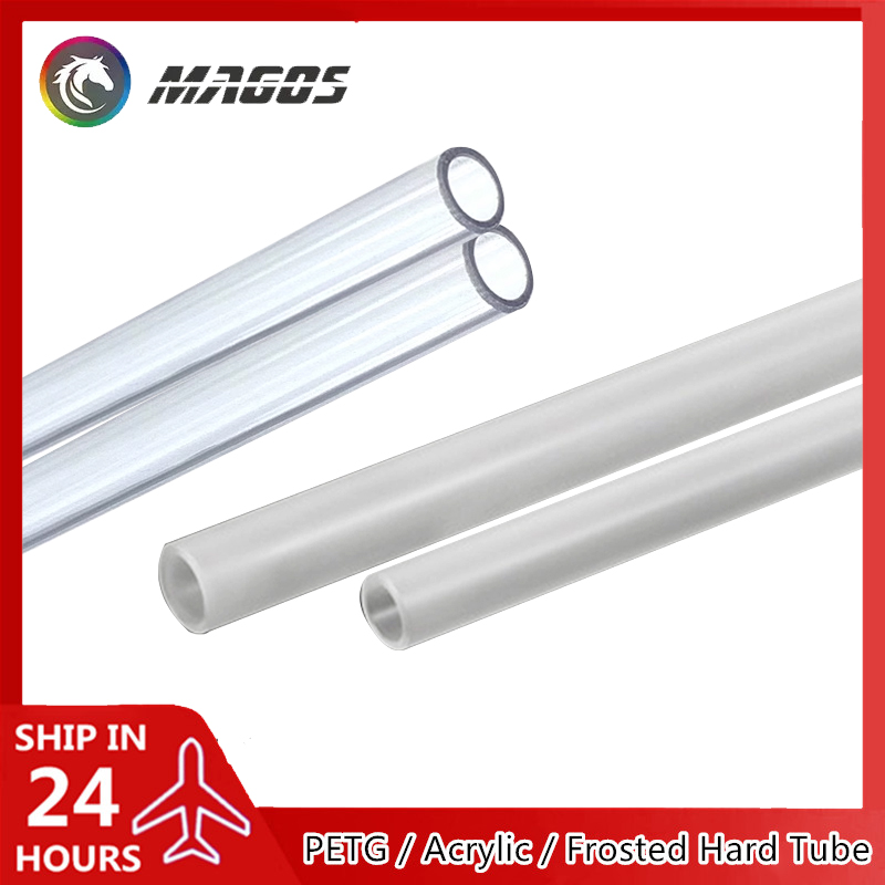 PC Waterkoeling Pijp PETG Acryl Harde Buis Transparante Stijve Tubing OD 12mm 14mm 16mm 50CM Clear/Frosted 4 stks/partij