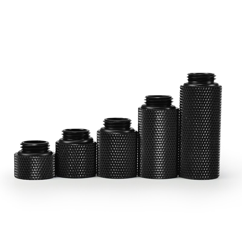 Syscooling water cooling copper extension fitting for PC hard tube liquid cooling system G1/4 thread black color
