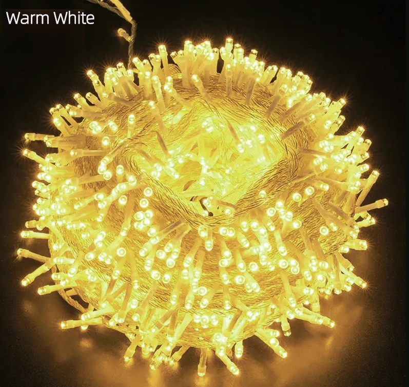 10M 20M 30M 50M 100M Christmas Garland Lights Led String Fairy Light Festoon Lamp Outdoor Decorative Lighting for Wedding Party