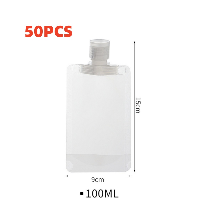 Sous-paquet de voyage épais 30/50/100ML, 10 pièces, Lotion cosmétique, Gel douche, shampoing, nettoyant pour le visage Portable: YELLOW