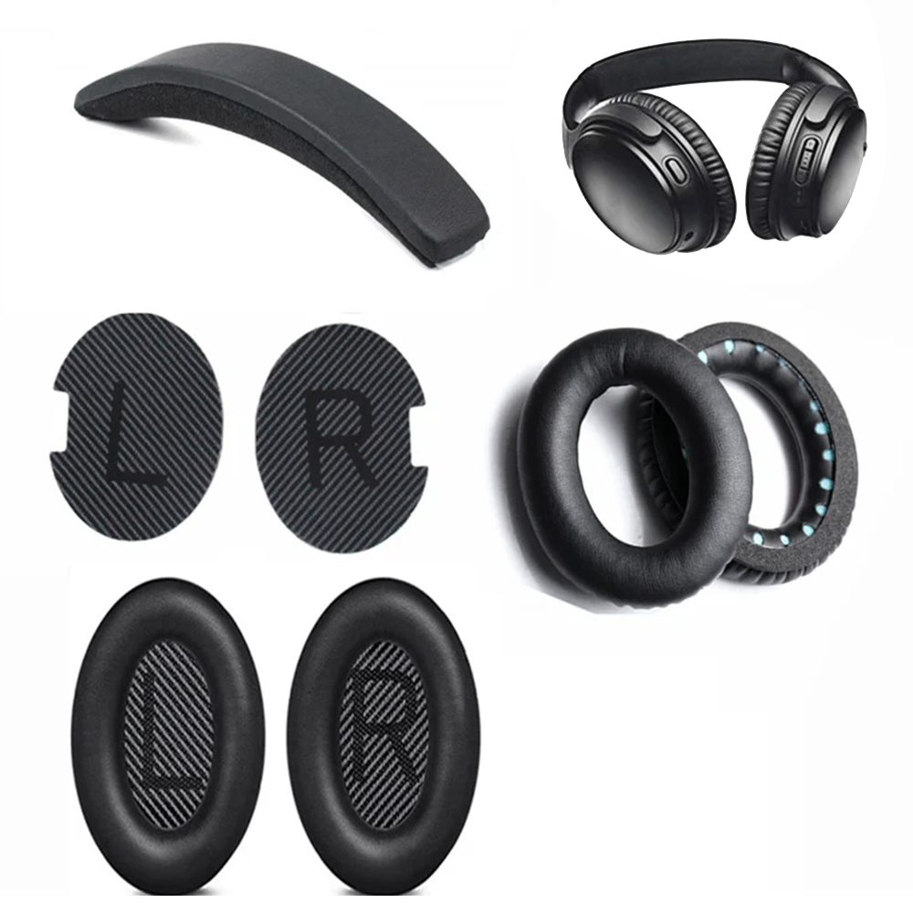 Replacement Ear Pads Earpads Headband for Bose QuietComfort QC 2 15 25 35 Ear Cushion QC2 QC15 QC25 QC35 SoundTrue Headphones