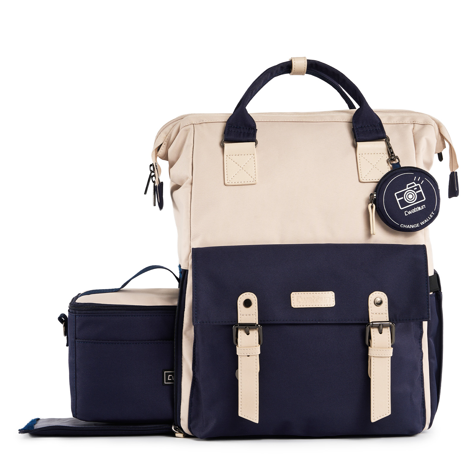 Camera bag backpack large capacity camera bag waterproof storage double shoulder camera backpack single lens reflex camera bag: DEEP BLUE