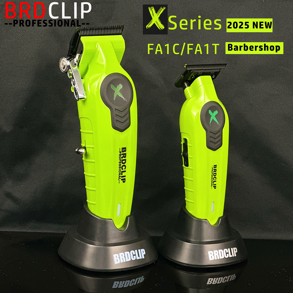 BRDCLIP FA1C NEUE 7500RPM Barber Professionelle Haarschneidemaschine Hochgeschwindigkeitsmotor 2500mAh Elektrische Trimmer DLC Klinge mit Basis