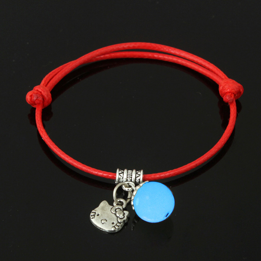 Moda luminosa grânulo folha pingente pulseira homens trançado corda corrente casal o ano de nascimento pulseira para mulher estudante jóias: 12