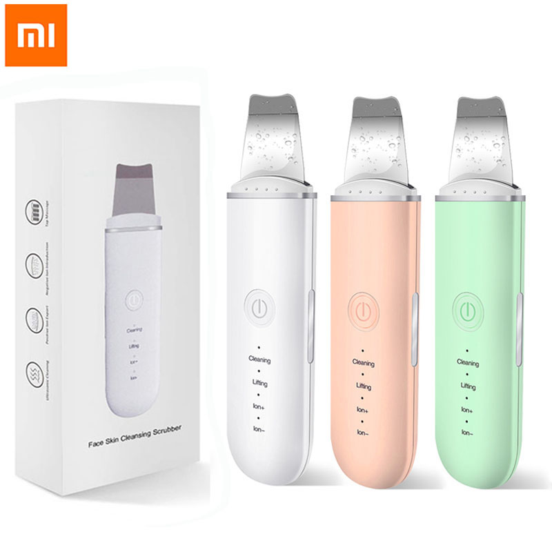 Xiaomi Ultrasonic Skin Scrubber Vibration Face Spatula Blackhead Remover Shovel Clean Cavitation Peeling Facial Lifting