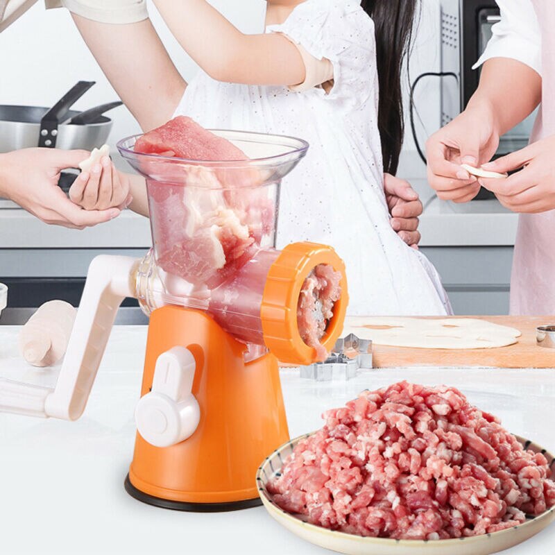 Keuken Vleesmolen Plastic Voedsel Molen Chopper Gehakt Rundvlees Maker Handbediende