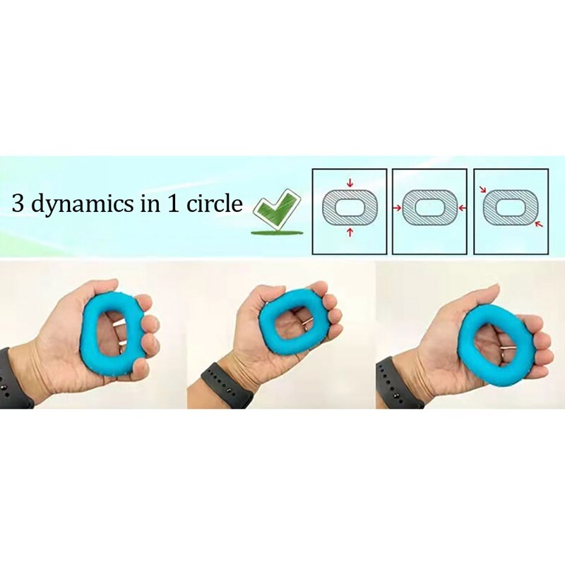 2Pack Hand Grip Strengthener Rings Strength Trainer For Finger Forearm Exercise Rock Climbing Gripper Workout