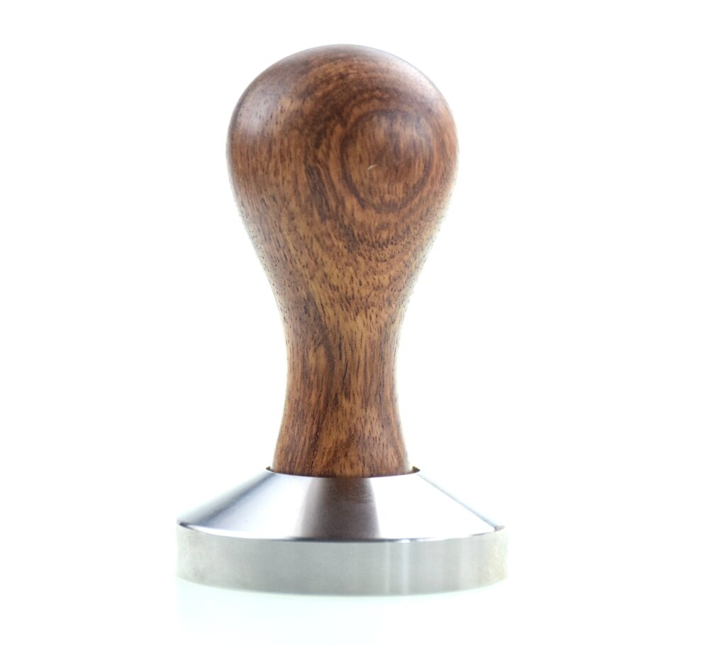 Ecocoffee Rosewood Coffee Tamper 58MM Simple Espresso Coffee Maker 304 Stainless Steel Profilter Hammer