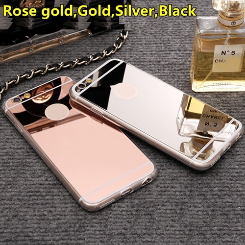 Luxury Mirror Soft Clear TPU Case For iPhone 7 7Plus &amp; iPhone 6 6 Plus 5se 5s 5 4 4s Cover Back Cases