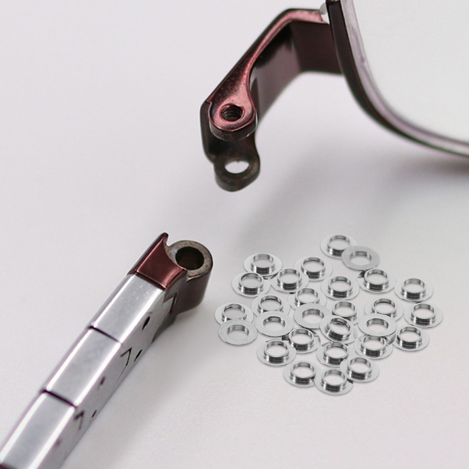 50 stuks brilaccessoires roestvrijstalen bolle pakkingen randloze brillenreparatieset duurzame vervanging van glazen onderdelen