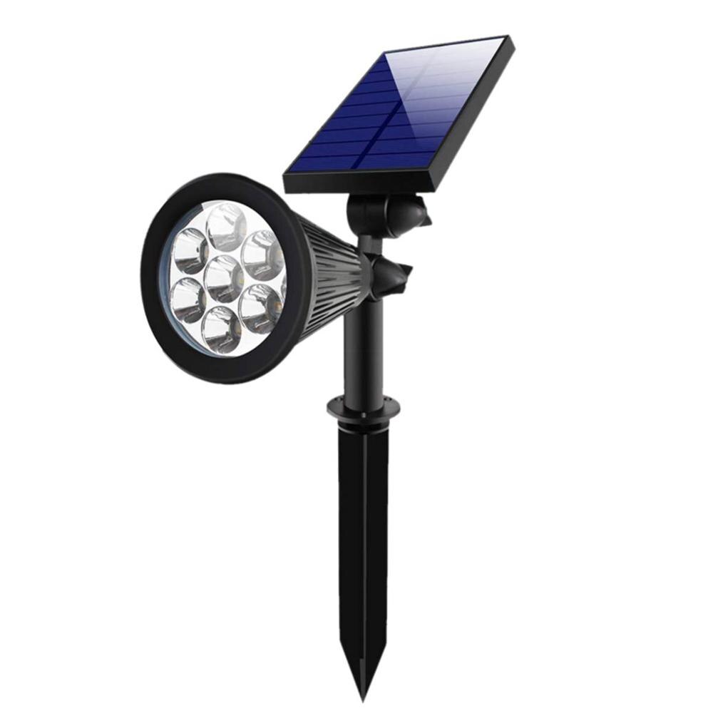 Focos solares LED para exteriores, luces solares impermeables para jardín, paisaje, calle, césped, lámpara de punto RGB blanco cálido para esquina oscura: 7W / Cold White
