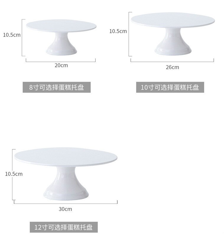 Europese Keramische Roterende Cake Tray Decoreren Tafel Afternoon Tea Snack Stand Keramische Gebak Lade Proeven Plaat Cake Stand