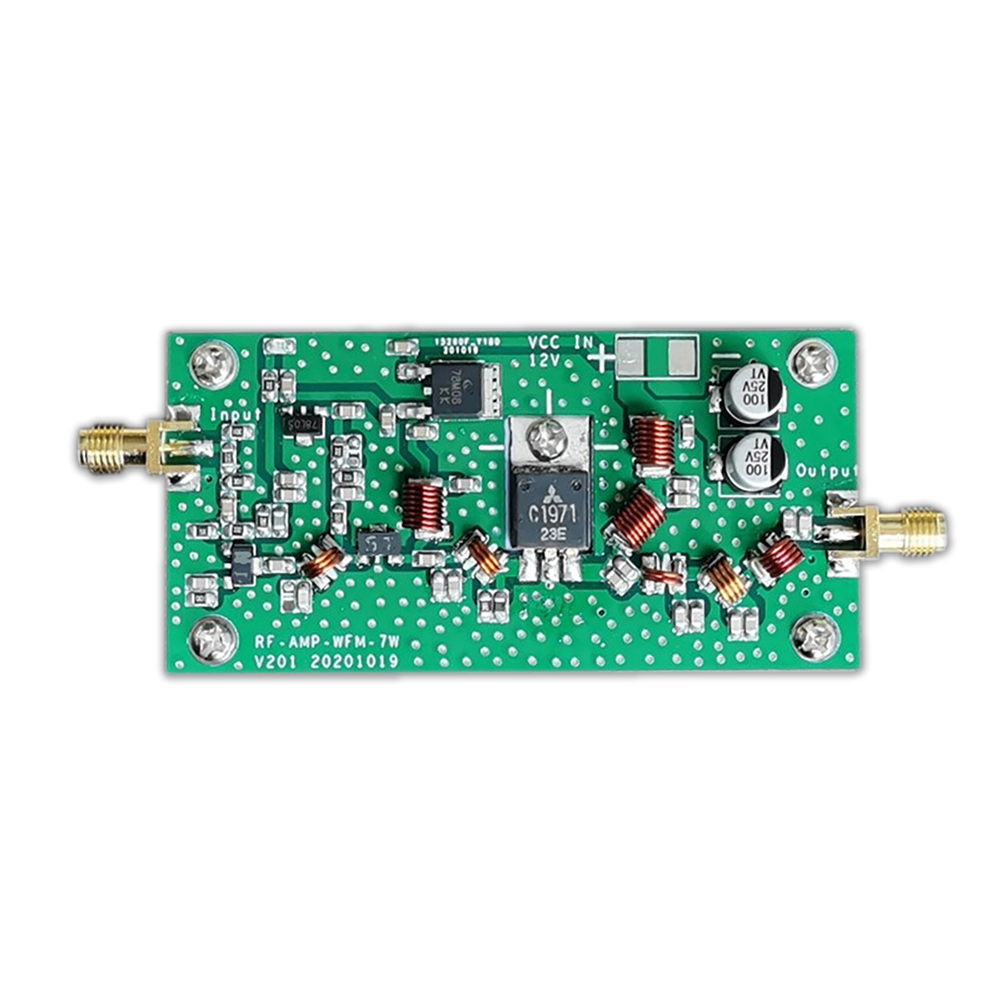 7w fm leistungs verstärker 50mw eingang 88-108mhz fm radio rf leistungs verstärker 38,5 dbm dc 12v für ham fm sender