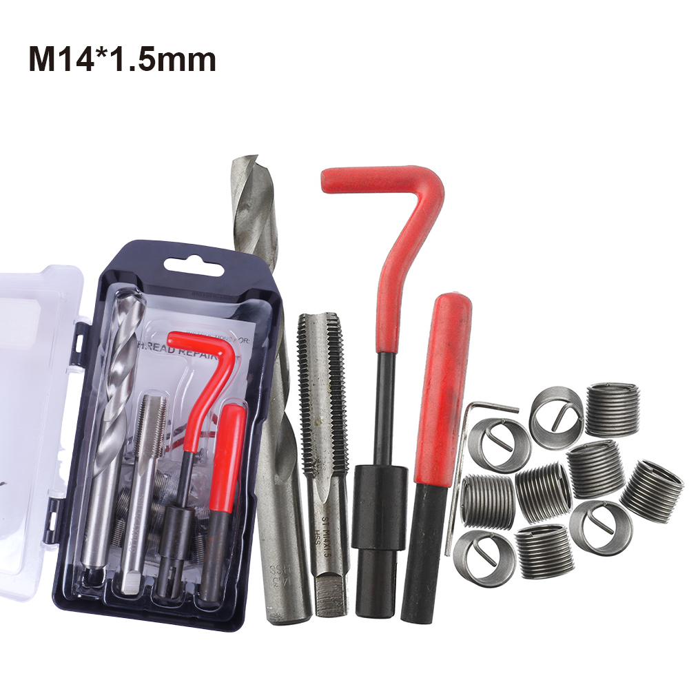 Gewinde-Reparatur-einstellen M4/M5/M6/M7/M8/M9/M10/M12/M14 Metrisches Gewinde-Reparatur-Einsatz-einstellen für beschädigte Gewinde und automatische Reparatur: Braun