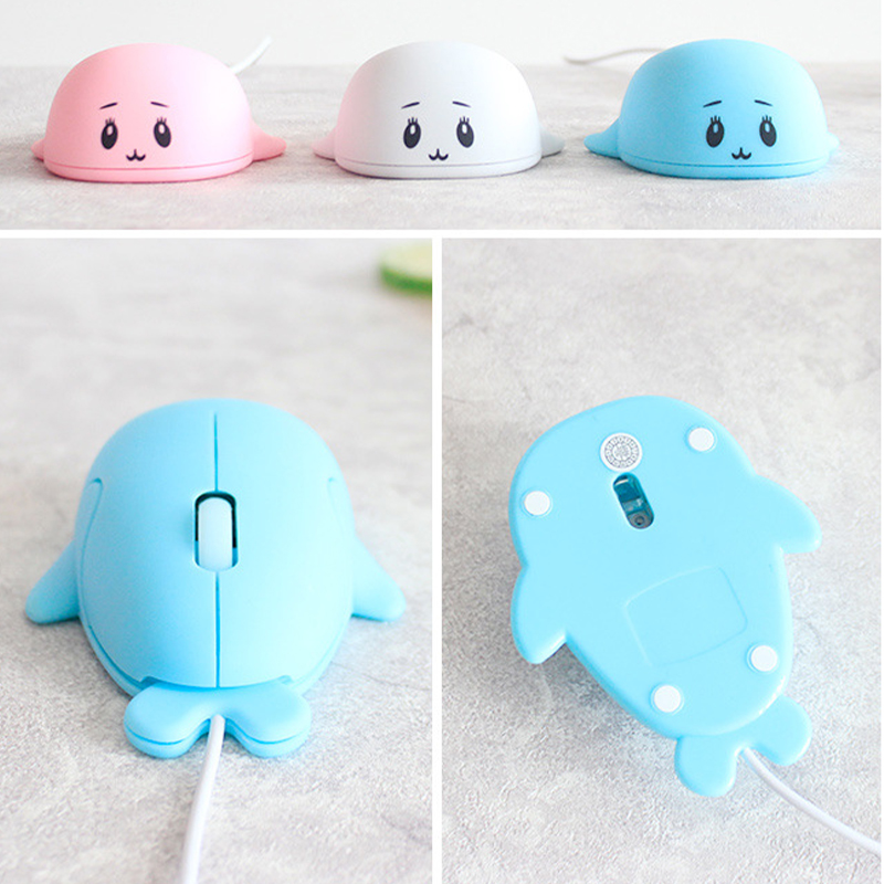 Cute cartoon wired mini mouse girl office home computer laptop mouse