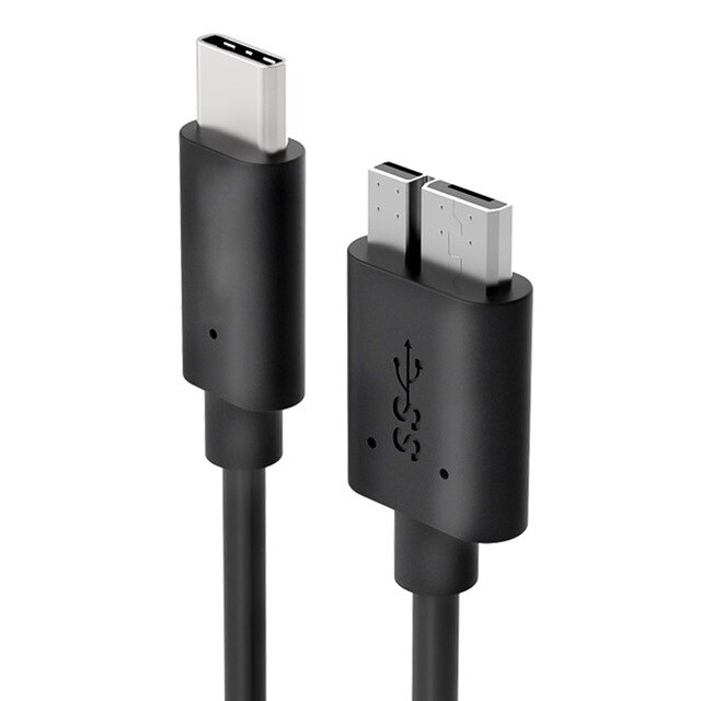 FONKEN cavo USB da tipo C 3.1 a micro B 3.0 per Samsung Nota 3 S5 cavo discoteca rigido da 2.5 pollici tavoletta cavo micro B accessori per PC: microb cavo 100cm