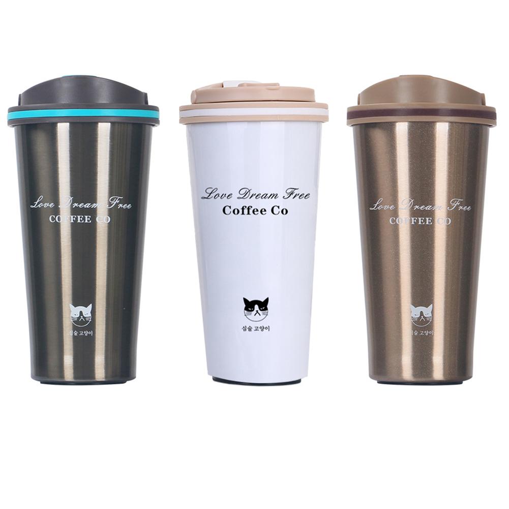 500Ml Rvs Thermosflessen Mok Koffie Beker Met Deksel Geïsoleerde Thermische Fietsen Water Koffie Mok Outdoor Water Flessen