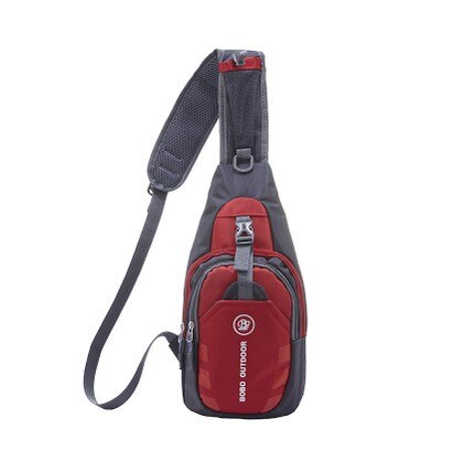 KUBUG Crossbody Bag Casual Chest Pack Lightweight Ultra-Thin Waterproof Nylon WOMEN'S Bag Outdoor Sport Bag Shoulder Bag: Burgundy