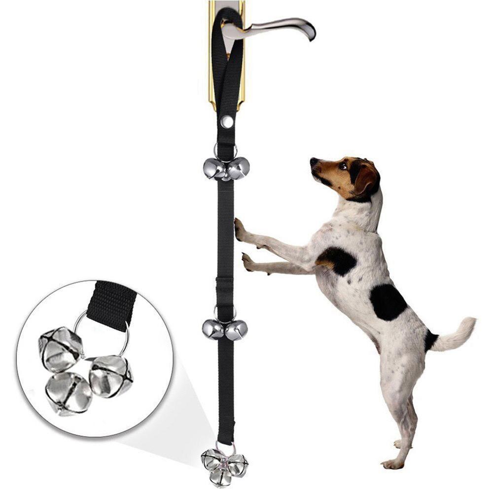 Perro entrenamiento, perro timbres de formación de baño gran perro campanas para entrenamiento de tu cachorro #20J17: Negro