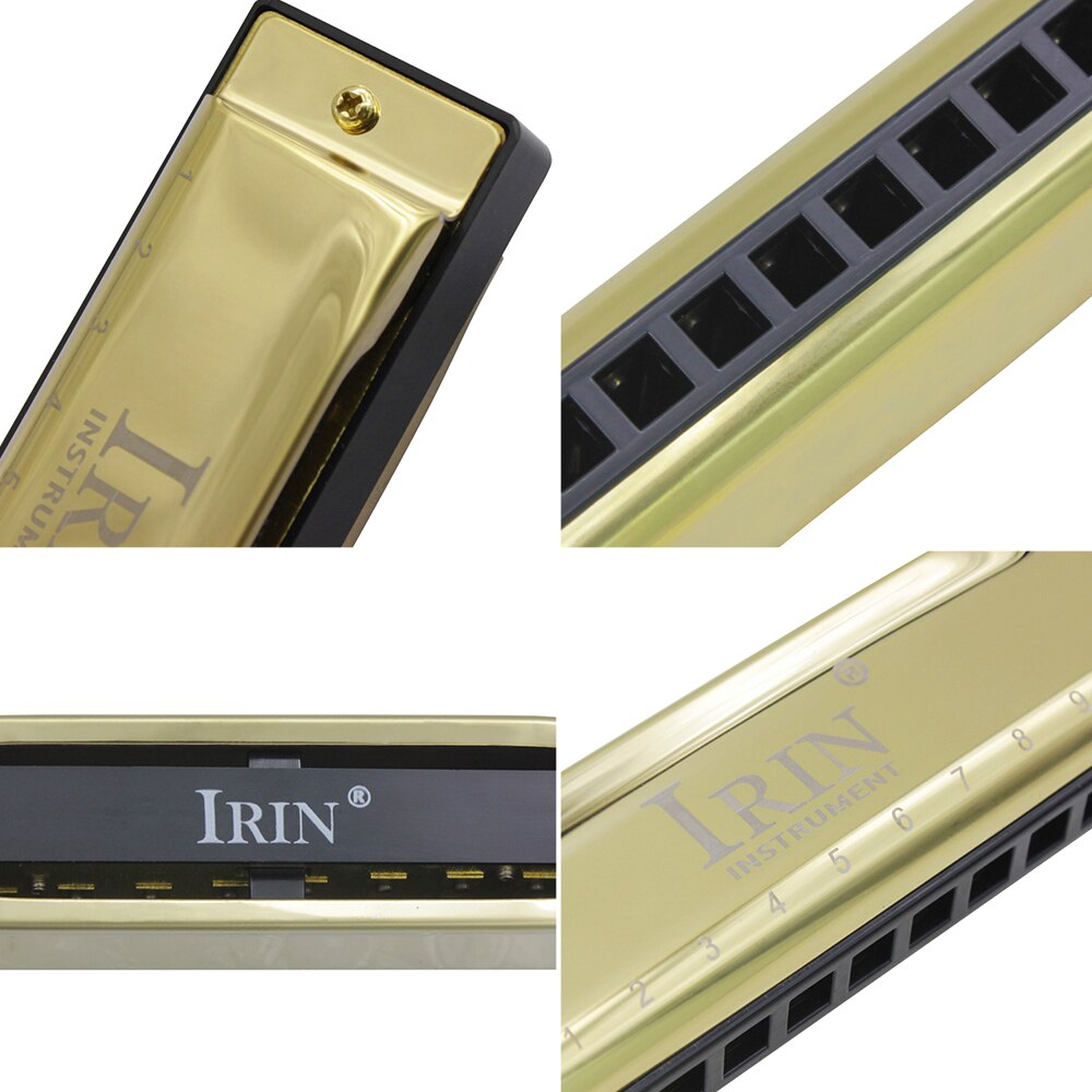 IRIN G-30 Mouthorgan 10 Holes 20 Tones Key of G Blues Harmonica with ABS Box for Beginners
