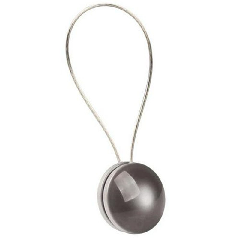 Gardinhållare enkel cat-eye resin magnet gardin spännen hem tieback europeisk rund form fönster gardiner tillbehör: Grå