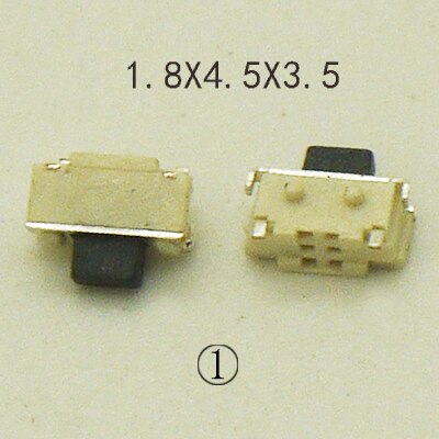 50 Uds botón de teléfono pulsador lateral Micro botón Interruptor táctil de luz 2X4mm/3X6X3.5mm interruptor táctil momentáneo montaje SMD PCB: Beige