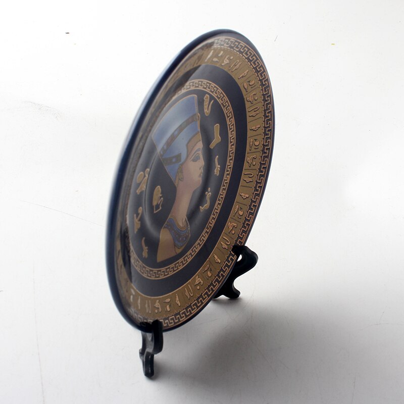 1PC Egypt Art Ceramic Plates Decorative Wall Hanging Plates Dishes Home Background