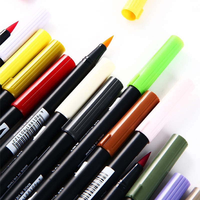 japan tombow pensel penn kunst markører sett glatt akvarell tegning markør penner farge kalibrering bokstaver dobbel børstepenn abt