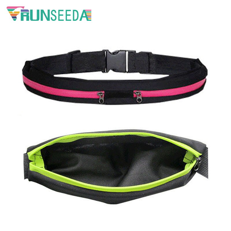 Runseeda-riñonera para correr para hombre y mujer, cinturón para gimnasio, Fitness, trotar, bolsillo, bolsa para deportes al aire libre, ciclismo, soporte para teléfono móvil