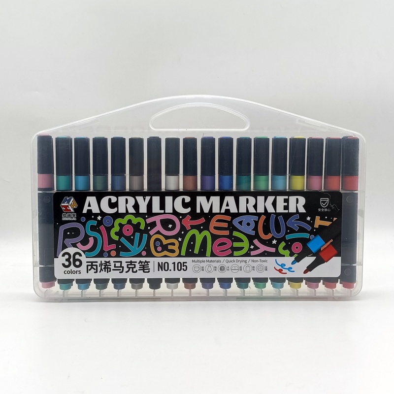 Marqueur acrylique 12 couleurs/18 couleurs/24 couleurs/36 couleurs/48 couleurs, fournitures d'art, stylos aquarelle peints à la main: Bourgogne