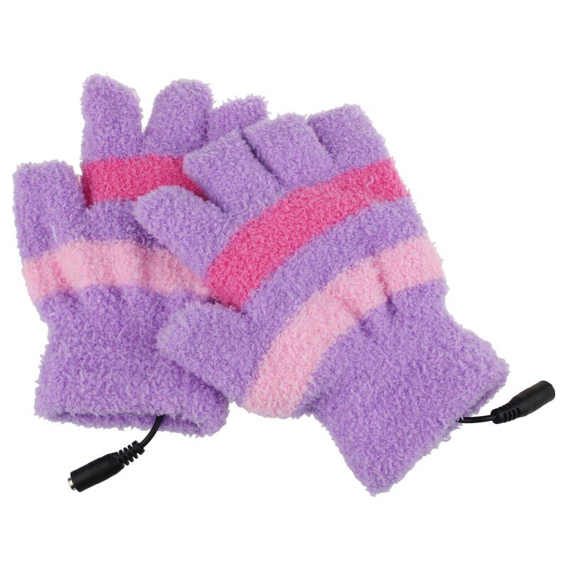 1 par usb handsker opvarmning vinter varme handsker opvarmet fingerfri varmere vante til kvinder skihandsker  s10 se12: C