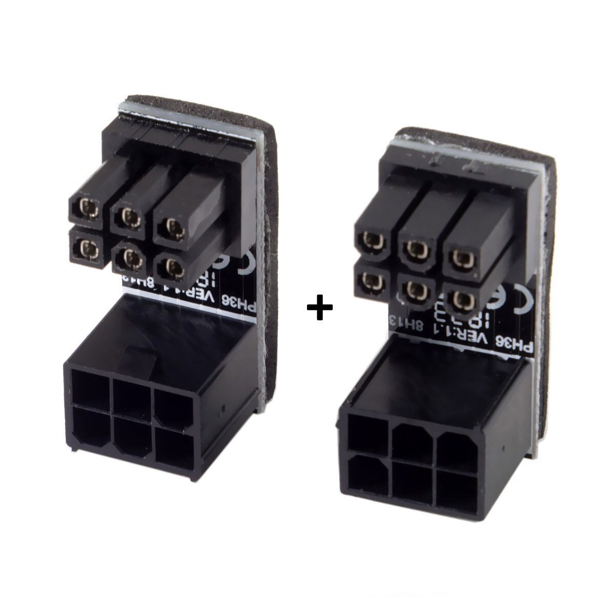 Cy kabel atx 12v 6 pins cpu eps  p4 strømforlengelseskabel 6 pins 180 graders vinklet strømadapter for stasjonære grafikkort