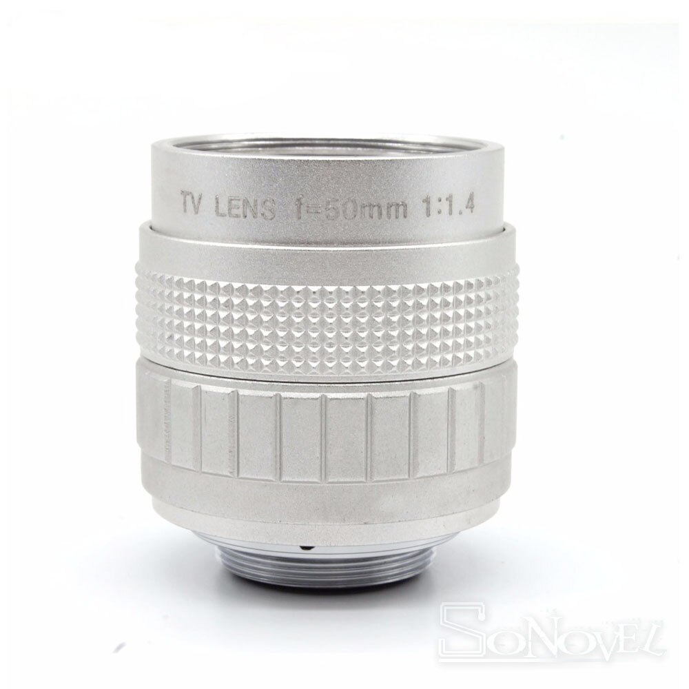 Zilver Fujian 50mm F1.4 CCTV Movie Lens + C-M4/3 Mount Voor Micro 4/3 m4/3 EPL5 EPM3 EPL7 OM-D DMC-GX1 GF3 voor Panasonic Olympus