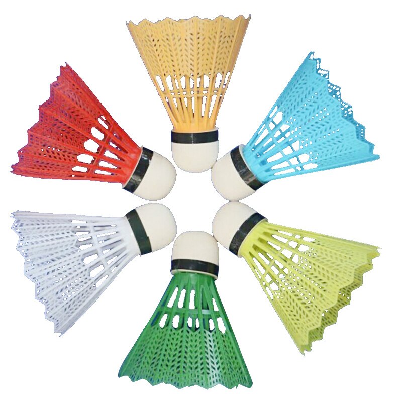 1 st plast badmintonbollar sport träning träning fjäderboll färg badminton boll gym sport tillbehör lek fjäderboll