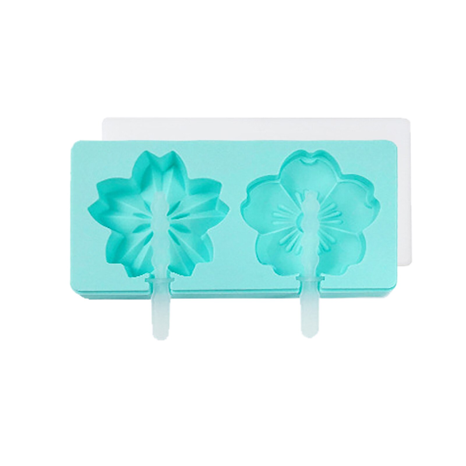 2 Cell Ice Cream Maker Lolly Mould Tray Kitchen Ice Cream Diy Mold Diy Mold Dessert Ice Cream Mold Safety Healthy Кухня: B