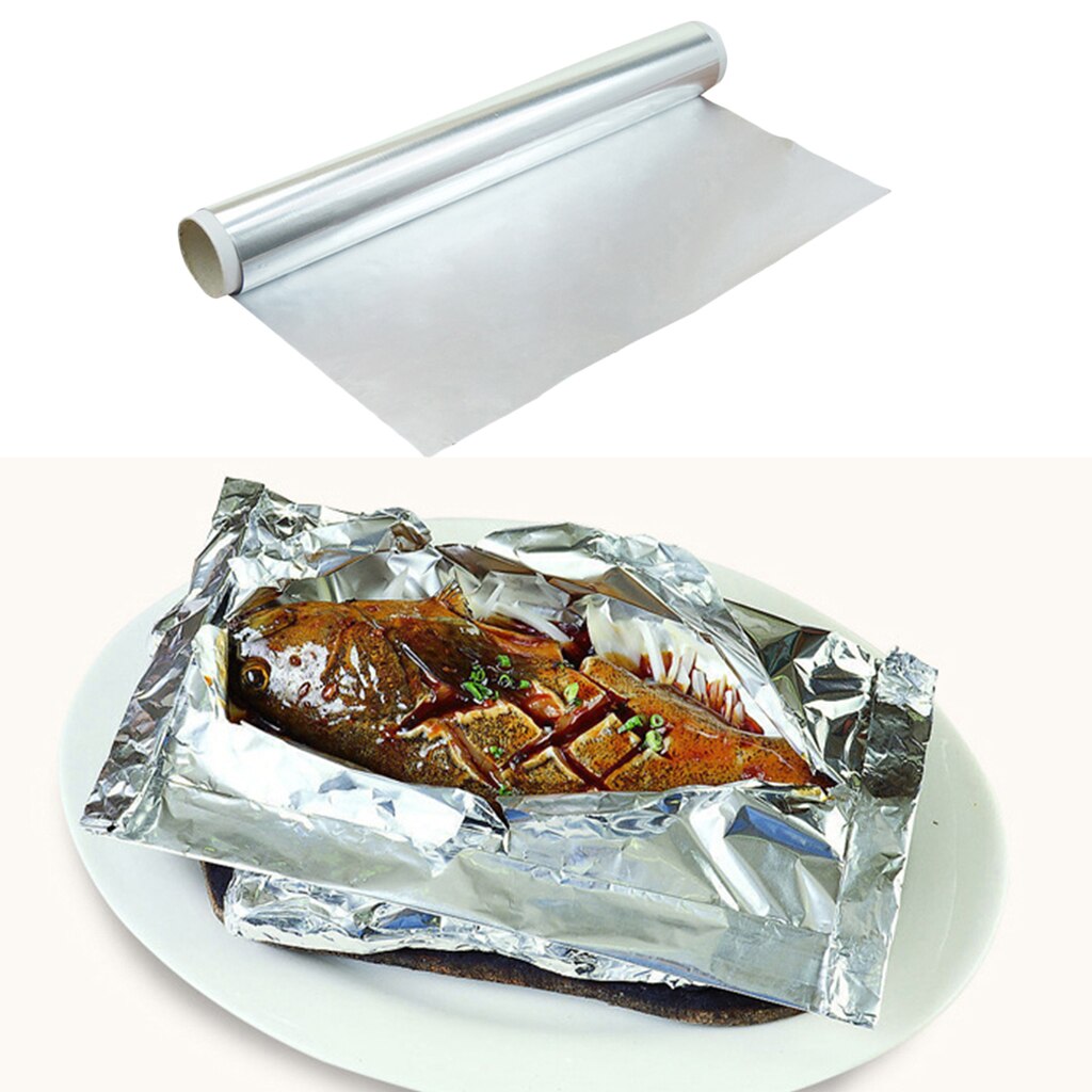 1Roll Aluminum Foil Outdoor Durable Aluminum Foil Paper Heat Resistant