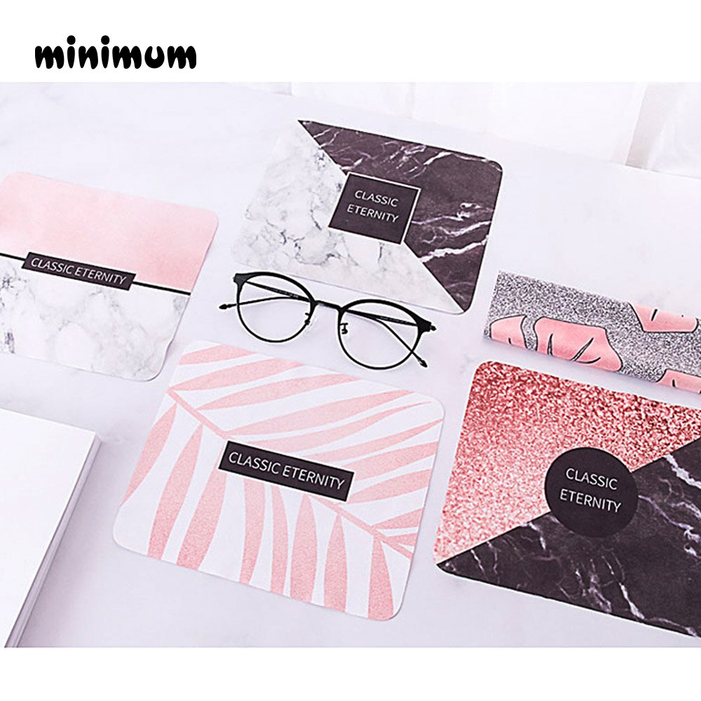 5pcs/Marble pattern Cleaner Clean Glasses Lens Cloth Wipes For Sunglasses Microfiber Eyeglass Cleaning Cloth For Camera Computer