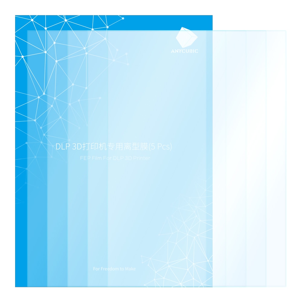 ANYCUBIC FEP Blatt/Film 5 Stück 0,15-0,2mm Fep 140x200mm 3D Drucker Filamente Impresora für Photon Photonen SLA 3D Drucker