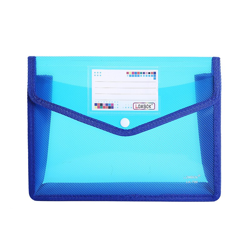 Sac de rangement de documents A4 A5 PP Transparent étanche, organisateur de fichiers tridimensionnels, pochette en papier pour le bureau et la maison: A5 blue